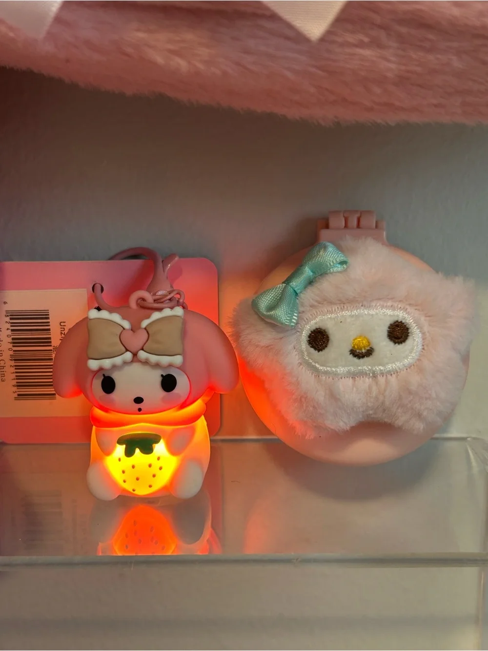 My Melody fuzzy bag, makeup and more.